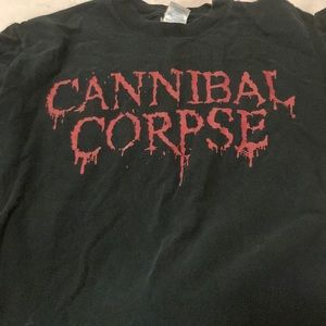 Cannibal corpse Logo T-shirt Graphic-T Red print black shirt Medium